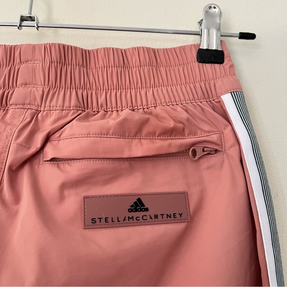 Adidas x Stella McCartney Train Track Side Snap Button Stripe Pants Pink - Picture 9 of 10